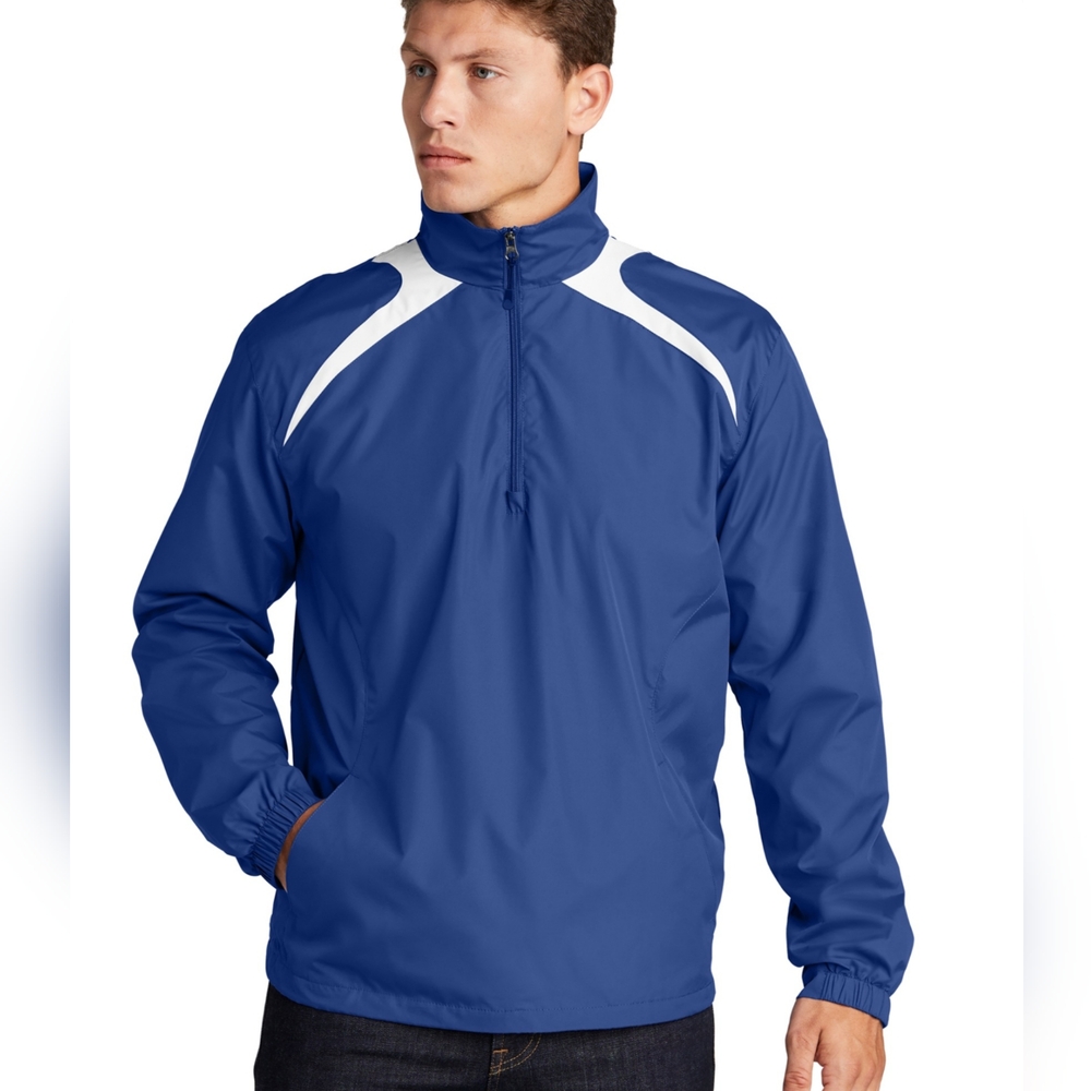 Sport-Tek Blue 1/2 Zip Windbreaker Pullover Size 2XL NWOT